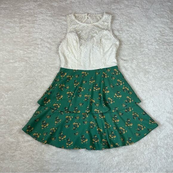 Teeze Me ruffle and lace fit and flare sleeveless dress, size 11/12 - Picture 3 of 8